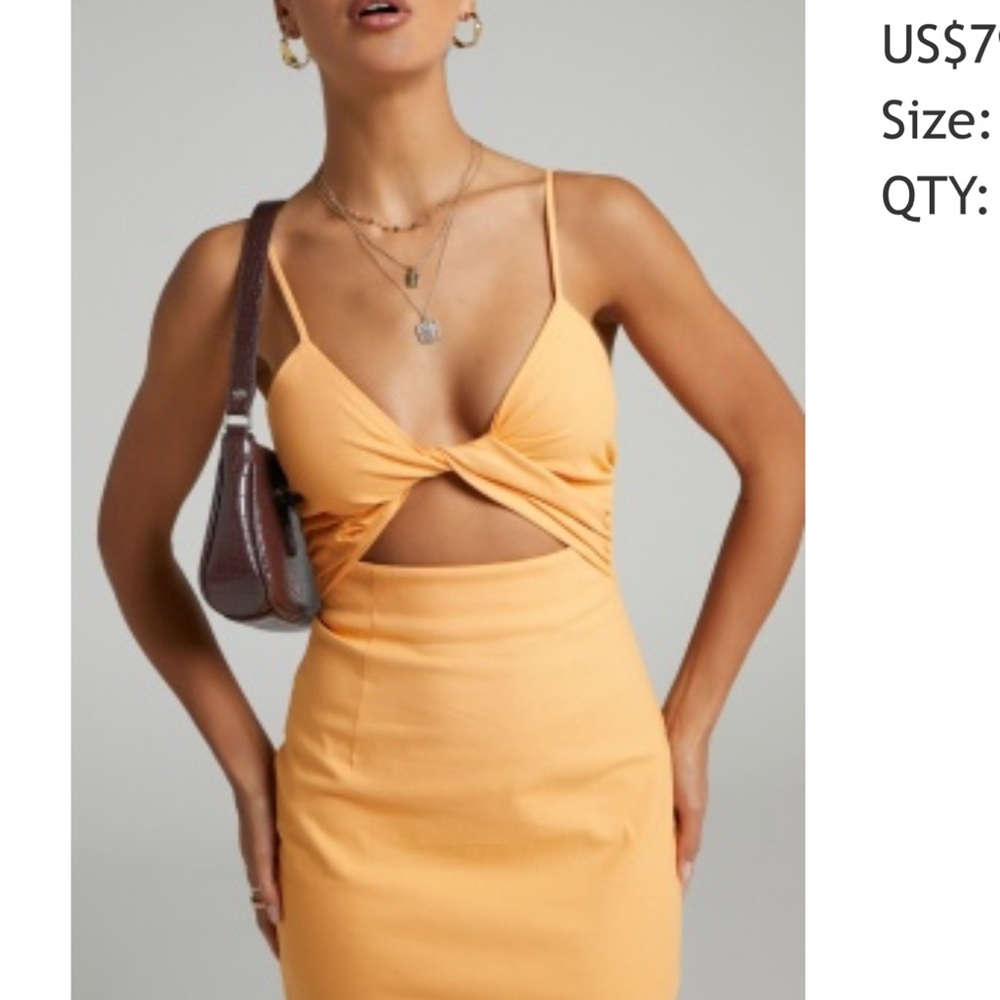 Showpo Twist Front Midi Dress - Picture 2 of 3